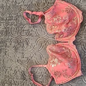 Victoria Secret Coral Lace Bra